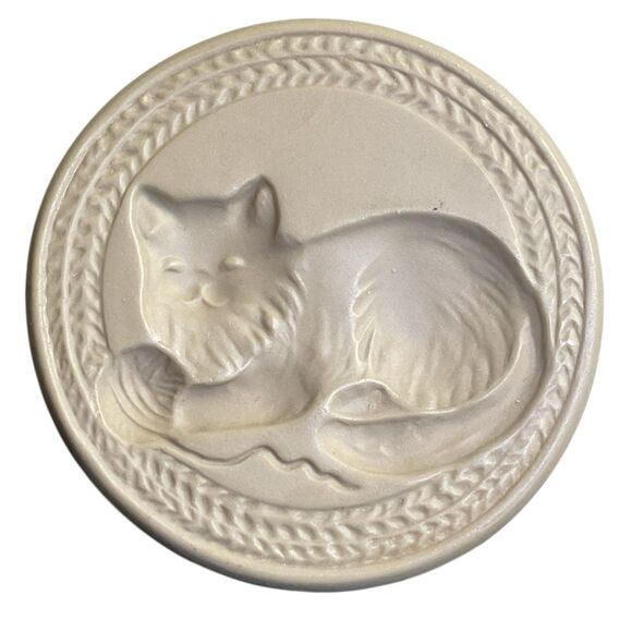 Vintage 1995 Brown Bag Cookie Art Cookie Stamp Contented Cat Kitty #9 Retired - Picture 5 of 6